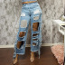 new ripped women s straight-leg pants nihaostyle clothing wholesale NSTH69153