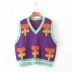 Flower Printed Knitted Vest NSHS69172