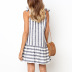Striped Sleeveless Casual Suspender Dress NSJR69179