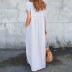 Solid Color Short Sleeve Loose Pocket Dress NSYID69197