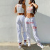 New Lace-up Sports Casual Pants nihaostyle clothing wholesale NSFLY69211
