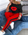 women s lip printing sports set nihaostyle clothing wholesale NSALI69284
