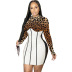 fashion stitching hedging leopard print mid-waist slim fit hip skirt dress nihaostyle clothing wholesale NSSJW69291