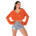 solid color short sweater nihaostyle clothing wholesale NSYIC69363