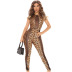 sexy fashion mesh stitching leopard print jumpsuit nihaostyle clothing wholesale NSYMA69394