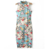 Women&#39;s retro floral ethnic style slim sleeveless hip dress NSYID69428