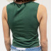 Printed Round Neck Sleeveless Bleaching Polyester Crop Top Blouse NSSWF69489