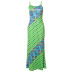 sling sleeveless hedging printing long dress wholesale clothing vendor Nihaostyles NSSWF69512