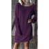 Solid Color Long Sleeve Loose Short Dress NSYID69626