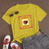 Creative flame lips print casual short-sleeved T-shirt nihaostyle clothing wholesale NSYAY70011