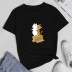 Cartoon catanic cat print casual short-sleeved T-shirt nihaostyle clothing wholesale NSYAY70008