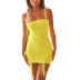 solid color folds drawstring strap sling dress wholesale clothing vendor Nihaostyles NSXPF69563
