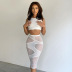 solid color sexy mesh mid-waist skirtwholesale clothing vendor Nihaostyles NSXPF69565