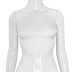 white diamond-shaped bellyband strap halter top wholesale clothing vendor Nihaostyles NSXPF69573