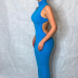 solid color high neck sleeveless hollow long dress wholesale clothing vendor Nihaostyles NSXPF69587