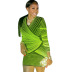 autumn new striped knitted V-neck long sleeve short dress nihaostyle clothing wholesale NSXPF69597