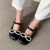 new square head flat buckle Mary Jane shoes nihaostyle clothing wholesale NSHU69797