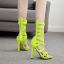 Cross Strap Fluorescent Color Sexy Sandals NSSO69836