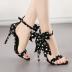 Bow Five-Pointed Star High-Heeled Sandals NSSO69862