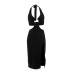 Hollow Wrapped Chest Split Mid-length Dress wholesale clothing vendor Nihaostyles NSXPF69923