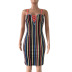 summer women s sexy striped strappy dress nihaostyle clothing wholesale NSFNN70029