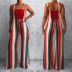 women s sexy color striped overalls nihaostyle clothing wholesale NSFNN70031