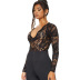 women s fashion sexy lace stitching slim-fit jumpsuit nihaostyle clothing wholesale NSFNN70033