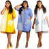 women s fashion striped stitching long shirt dress nihaostyle clothing wholesale NSFNN70037