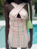 pullover hanging neck striped halter mid-waist dress wholesales nihaostyle clothing NSSWF70162