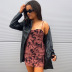 sling print mid-waist mini dress Nihaostyles wholesale clothing vendor NSSWF70187