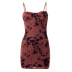 sling print mid-waist mini dress Nihaostyles wholesale clothing vendor NSSWF70187