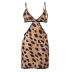 sling leopard print lace high waist low cut slim dress Nihaostyles wholesale clothing vendor NSSWF70192