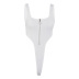 summer women s new solid color zipper slim-fit sling bodysuit nihaostyle clothing wholesale NSSWF70274