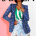 leopard print lapel slim cardigan blazer wholesales nihaostyle clothing NSXPF70313