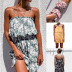 vestido de tirantes con costuras florales de algodón al por mayor ropa nihaostyle NSXPF70331