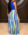 skinny sleeveless big U-neck striped printed dress wholesales nihaostyle clothing NSXPF70367