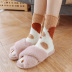 color matching cute cat paw coral fleece home tube socks nihaostyle clothing wholesale NSHDH70392