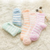 Autumn and winter striped coral fleece home socks nihaostyle clothing wholesale NSHDH70400