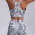 Snake pattern print quick-drying fitness yoga vest & pants set NSSBF70455