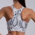 Snake pattern print quick-drying fitness yoga vest & pants set NSSBF70455