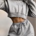 plus size fleece casual hooded sweater suit women nihaostyles clothing wholesale NSXPF70516