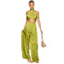 women s fashion tube top wide-leg pants suit nihaostyles clothing wholesale NSXPF70515