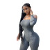 summer women s sexy one-shoulder tight sports jumpsuit nihaostyles clothing wholesale NSXPF70521
