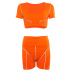Verano de las mujeres de cintura alta de costura reflectante deportes fitness traje nihaostyles ropa al por mayor NSXPF70522