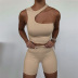 hanging neck tight-fitting sleeveless waist shorts sports set Nihaostyles wholesale clothing vendor NSXPF70537