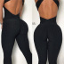 backless sports fitness high waist jumpsuit Nihaostyles wholesale clothing vendor NSXPF70546
