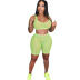 solid color camisole shorts sports fitness set Nihaostyles wholesale clothing vendor NSXPF70566