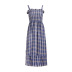 One Size High Waist Casual Plaid Slim Sling Dress nihaostyles clothing wholesale NSJR70572