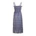 One Size High Waist Casual Plaid Slim Sling Dress nihaostyles clothing wholesale NSJR70572