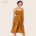 Slim Sling Polka Dot Lace-up Dress nihaostyles clothing wholesale NSJR70576